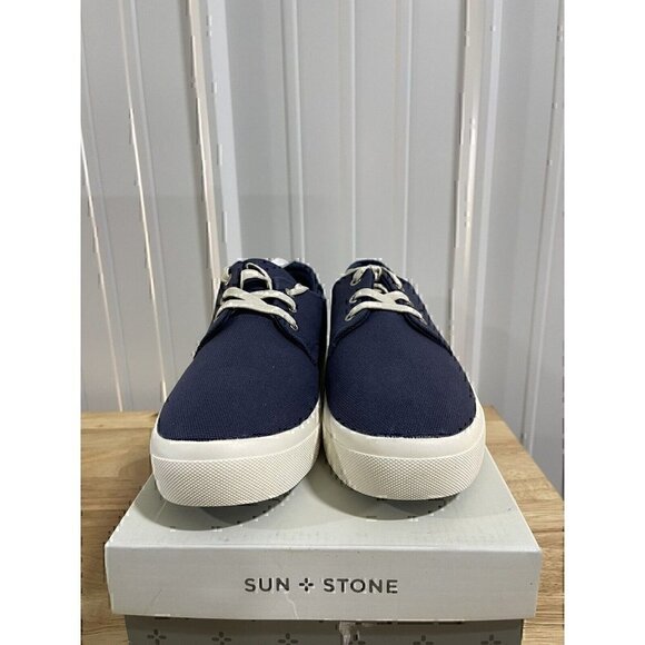 Sun + Stone Men's Kiva Lace-Up Core Sneakers Navy - Picture 5 of 6